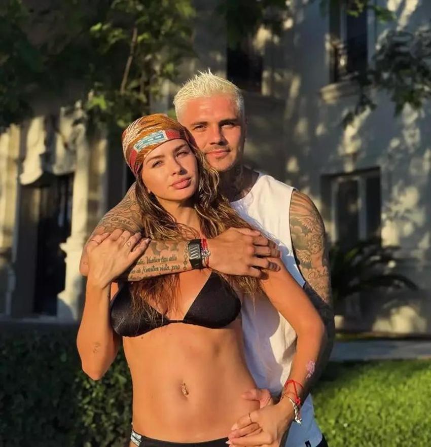 Icardi ile sevgilisi Chine Suarez ile sarmaş dolaş poz verdi