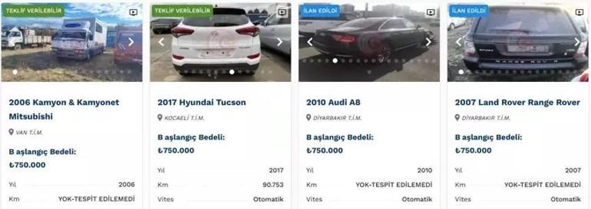 İhaleye giren herkes ucuz otomobil alıyor! İşte satışta olan otomobiller