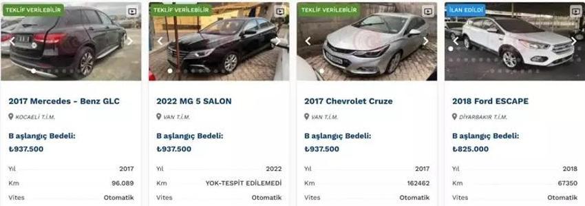 İhaleye giren herkes ucuz otomobil alıyor! İşte satışta olan otomobiller