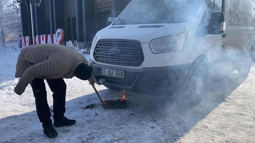 Doğu buz tuttu! Erzurum'da eksi 32 dereceyle kışla mücadele ediliyor
