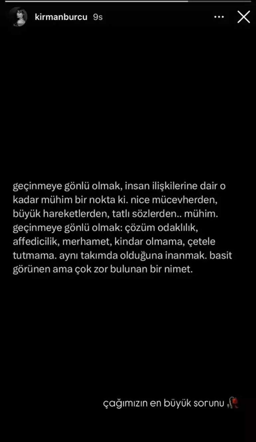 Sürpriz aşk bitti! Burcu Kirman'dan Bülent Şakrak'a göndermeli paylaşım