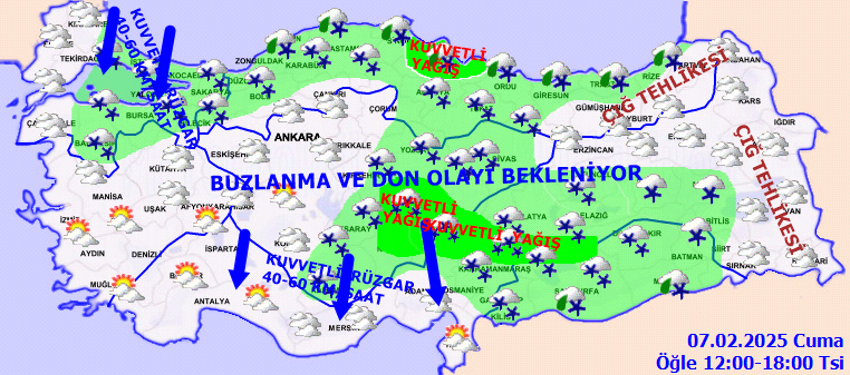Meteoroloji'den kuvvetli kar yağışı ve fırtına uyarısı: Birçok ilde okullar tatil edildi! Bu illere dikkat