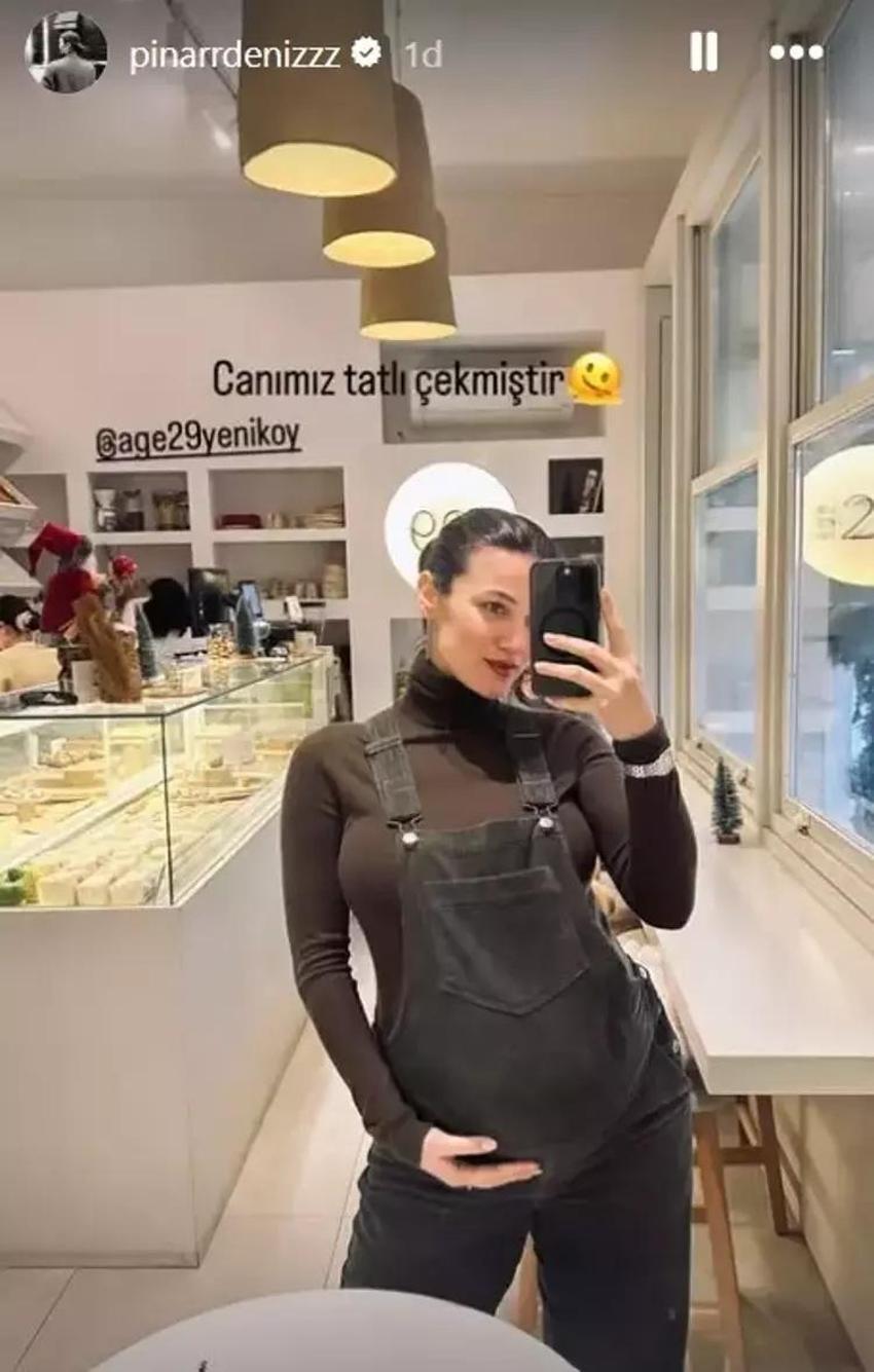 Pınar Deniz'den karnı burnunda poz: 'Canımız tatlı çekti'