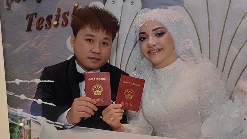 Sevgi engel tanımıyor! Aşkı için müslüman oldu, 5 bin kilometre yol kat etti Rize'ye Çin'den damat geldi