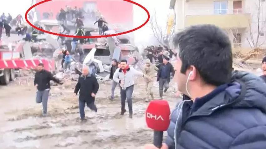 Canlı yayında yıkılan binadan sağ sağ kurtuldu; Kolumun üzerinde eşimin cansız bedeni vardı!