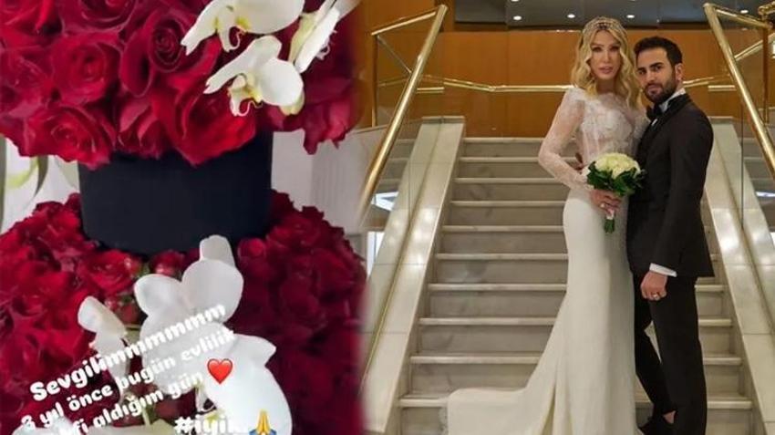 Buket değil çiçek bahçesi! Seda Sayan'a eşi Çağlar Ökten'den romantik Sevgililer Günü kutlaması!