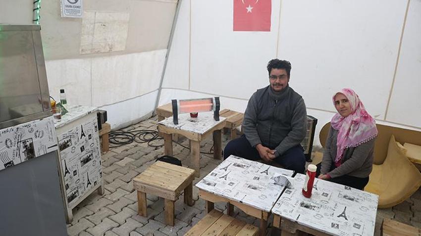 Hatay'da depremde sığındıkları çadır şimdi ekmek teknesi oldu