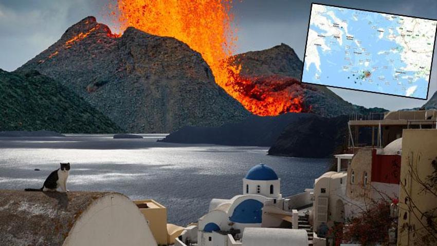 Santorini'de deprem fırtınasından sonra volkan aktif hale geldi! Korkulan senaryo gerçek mi oluyor?