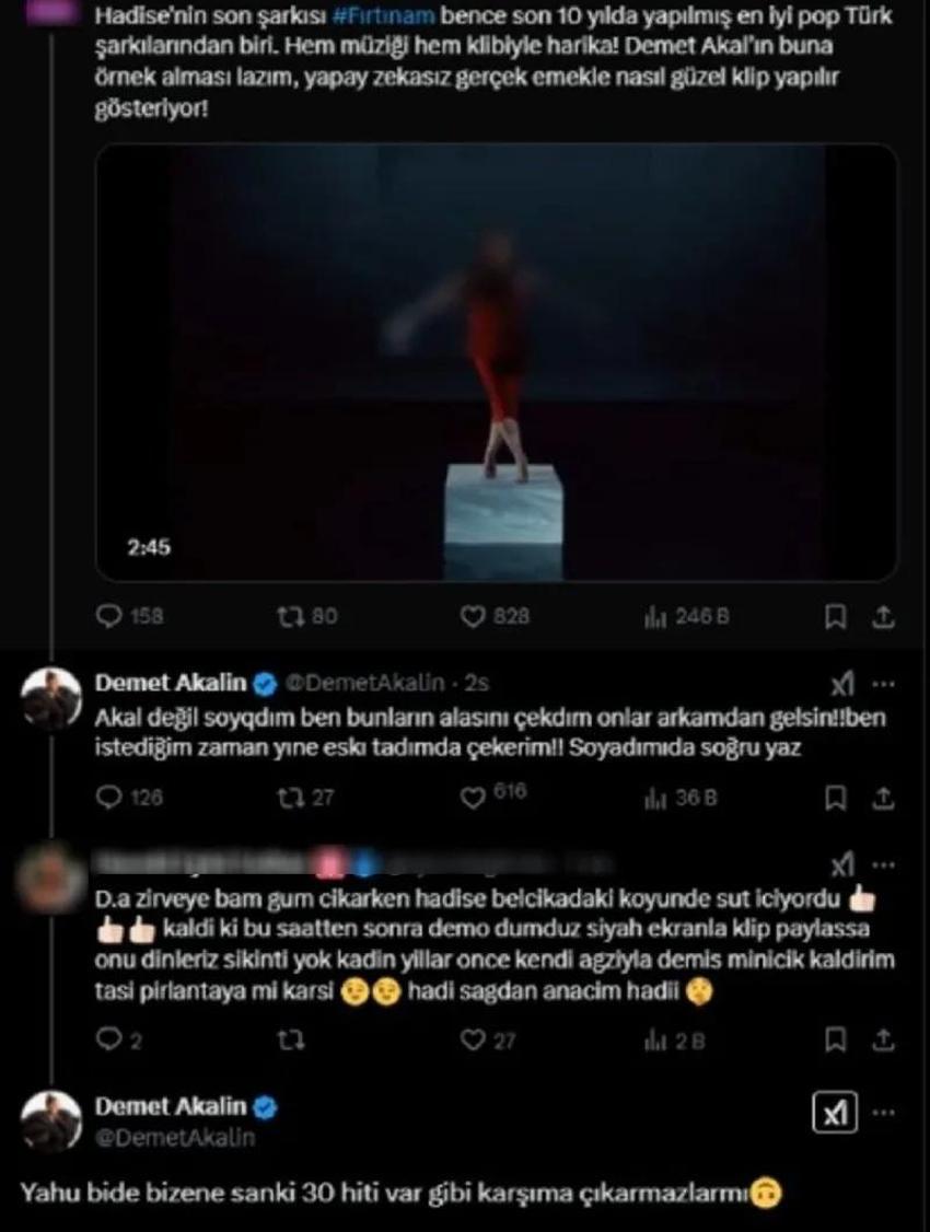 Hadise kıyaslaması Demet Akalın'ı kızdırdı: 'Soyadımı doğru yaz'