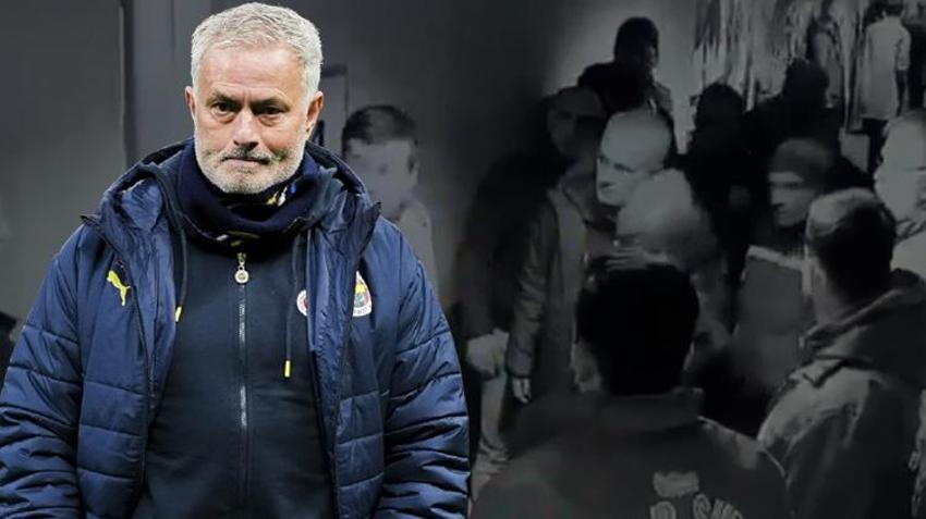 Derbi sonrası olay yaratacak görüntü! Mourinho'nun hakem odasına girdiği anlar ortaya çıktı