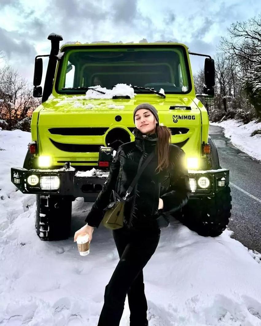 Fahriye Evcen kamyonunu paaylaşmaya doyamadı