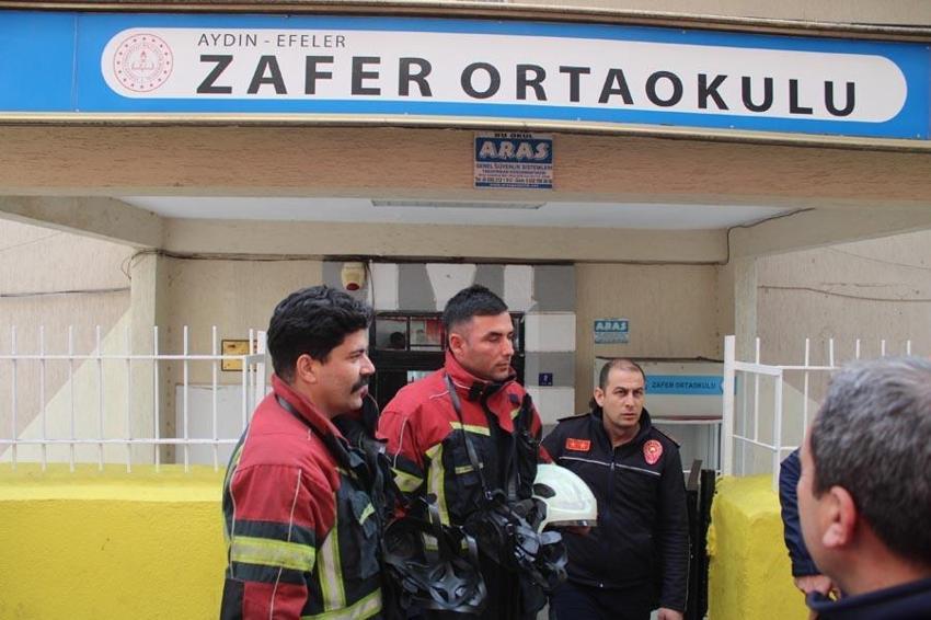 Aydın'ı ayağa kaldıran olay! Okulda yangın ihbarı ekipleri harekete geçirdi, ortaya çıkan gerçek şok etti