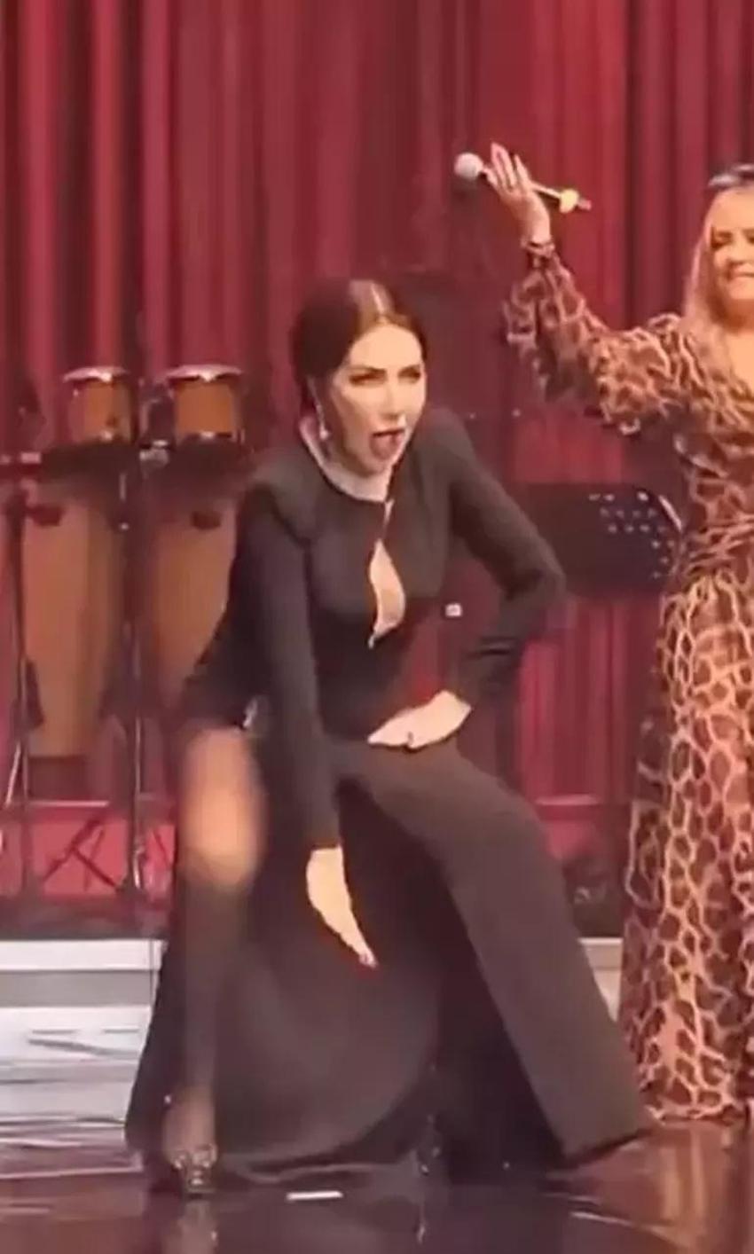 Nükhet Duru dansıyla sosyal medyanın diline düştü: Eğilince olan oldu!