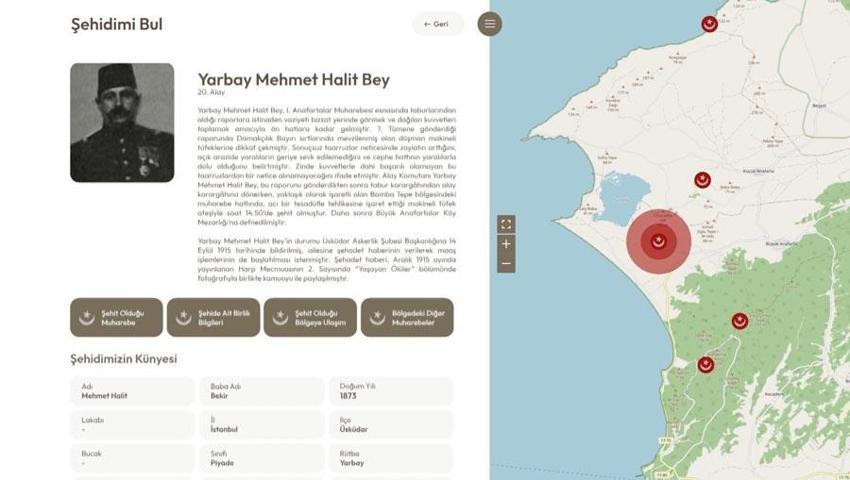 Çanakkale Savaşları'nda yaşanan kahramanlıklar 'Şehit Bilgi Kapısı' projesi ile vatandaşlarla buluşturulacak