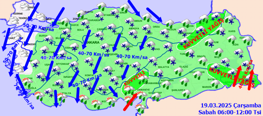 Meteoroloji'den uyarı üstüne uyarı geldi: Yurt genelinde kuvvetli yağış, don ve çığ tehlikesi!