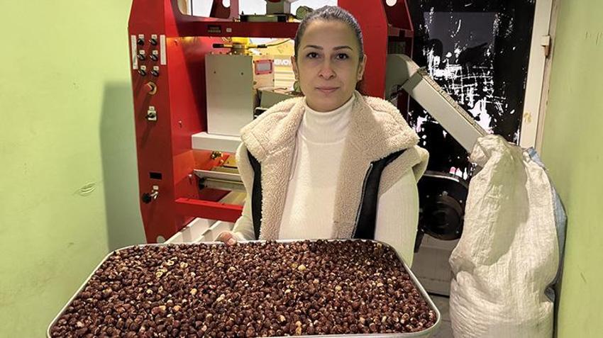 Trabzon'da fındığı işleyerek katma değer katan girişimci kadın, hem istihdam sağladı hem de işinin patronu oldu