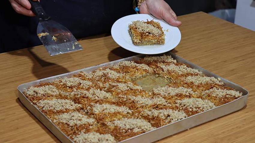 Toprak güveçte pişirilen Erzincan'ın tescilli kesme kadayıfı Ramazan Bayramı için hazırlanıyor