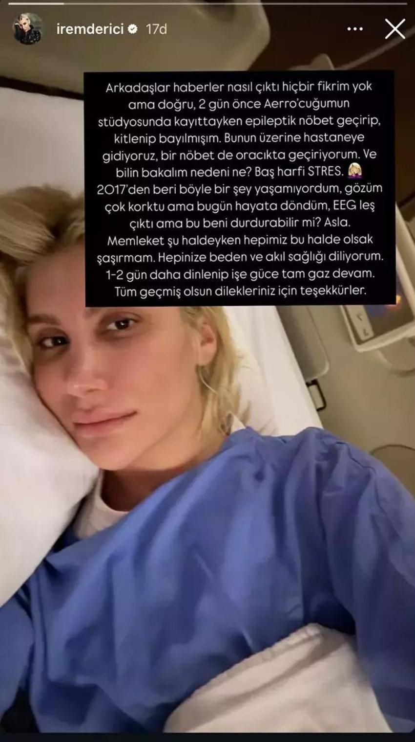 Hastaneye kaldırılmıştı! İrem Derici son sağlık durumunu paylaştı