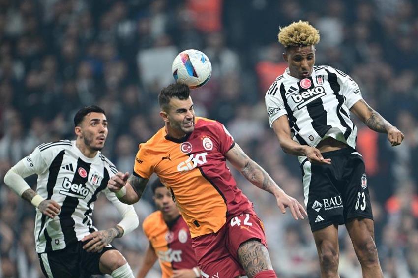 Beşiktaş Galatasaray derbisi 3 gol 2 kırmızı kart! Kartal Aslan'a ilk mağlubiyetini tattırdı