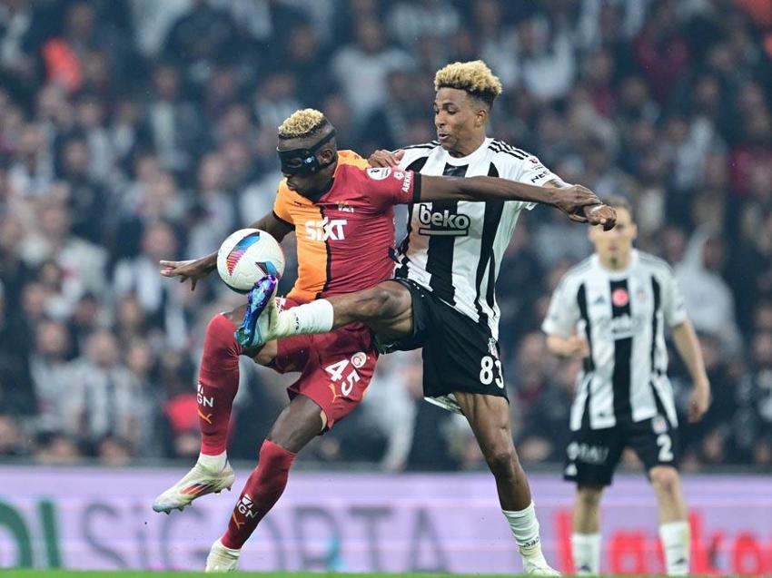 Beşiktaş Galatasaray derbisi 3 gol 2 kırmızı kart! Kartal Aslan'a ilk mağlubiyetini tattırdı