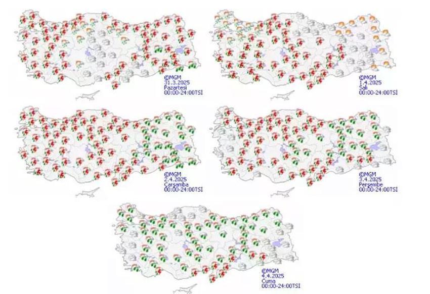 İstanbul'da bayram tatili için art arda yağış uyarısı!  Sıcaklıklar artacak, toz taşınımına dikkat!