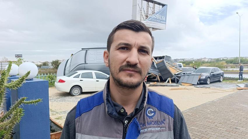 Antalya'yı hortum dehşeti!  2 tonluk bungalovu 30 metre sürükledi, 9 araba hurdaya döndü