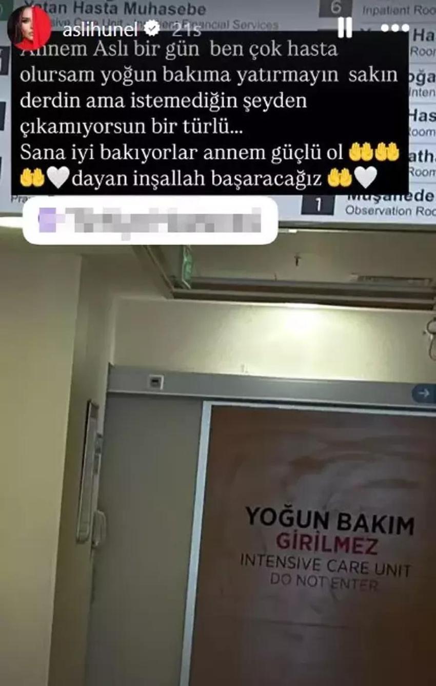 Aslı Hünel'den annesi yoğum bakımdayken duygusal paylaşım!