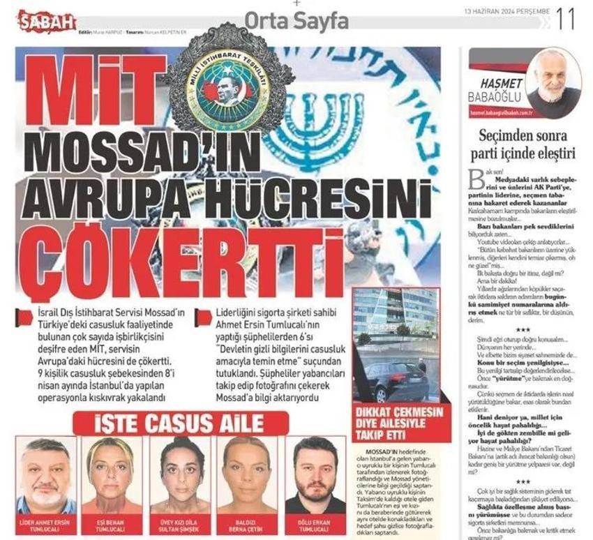 MİT tarafından çökertilmişti! Mossad'ın Aile boyu casusluk ağına ceza yağdı