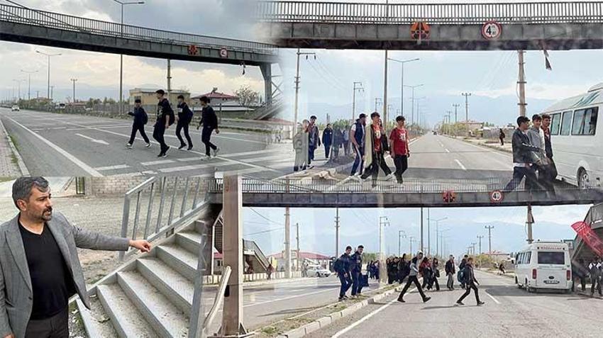 3 lisenin olduğu yerde bulunan üst geçit yol uzuyor diye kullanılmıyor! 'Bugüne kadar aksesuar olarak kullanılmış'