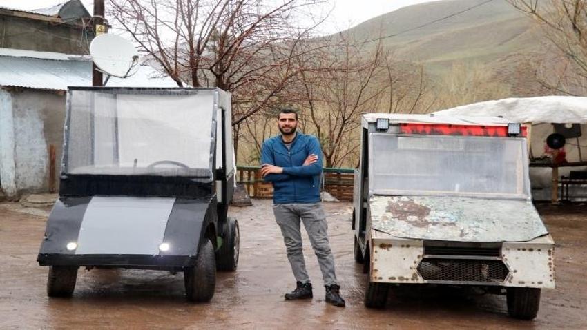 İlkokul mezunu genç, iki elektrikli araç üretti! Kendi imkanlarıyla ve atık malzemelerle...
