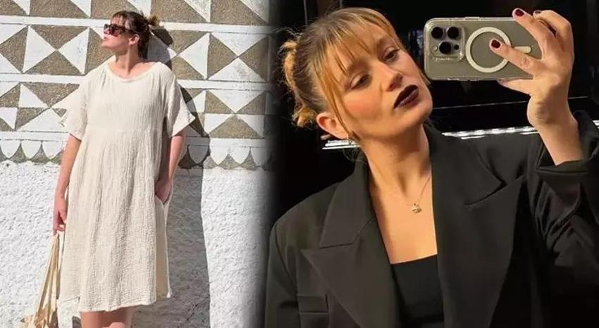 Gizem Karaca'dan hamilelik pozu! Anne olmak için gün sayıyor