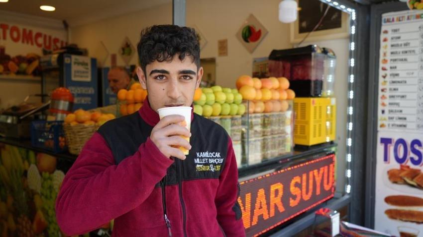 Gaziantep'te şifa kaynağı doğal sıkım 'atom'a yaz-kış yoğun talep var