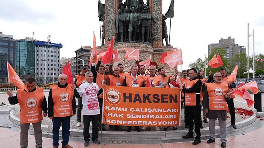 İstanbul'da 1Mayıs coşkuyla kutlandı! Sendikalar Taksim'e çelenk ve karanfillerle çıktı