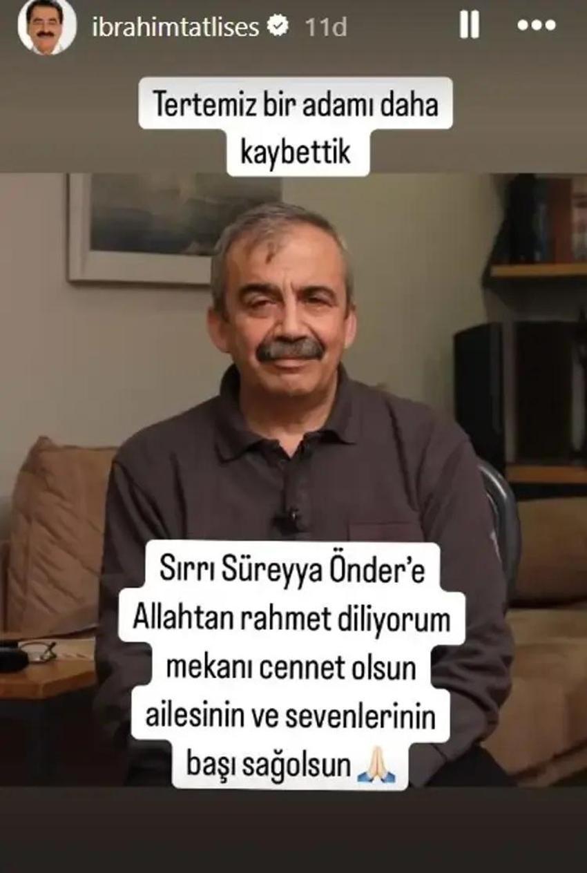 Ünlü isimlerden Sırrı Süreyya Önder'e veda: Çok erken gittin abi