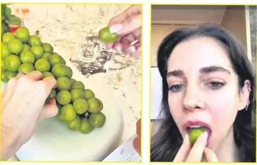 Ünlü fenomen tanesi 50 dolara üzüm yedi! Tepkisini böyle gösterdi