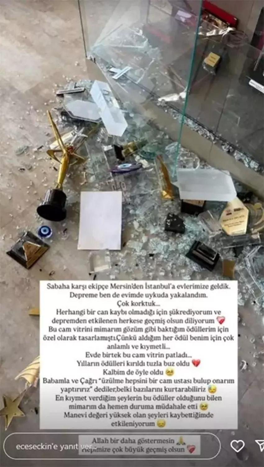 Depremde hepsi tuzla buz olmuştu! Ece Seçkin'i duygulandıran jest