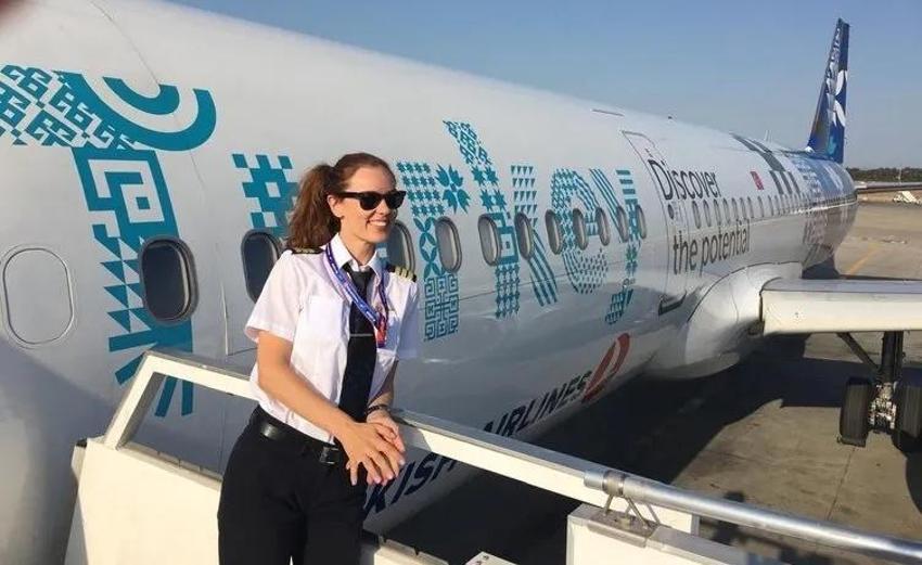 Dünyanın en büyük yolcu uçağını kullanan ilk Türk kadın pilot oldu! Tek mesaj gönderdi
