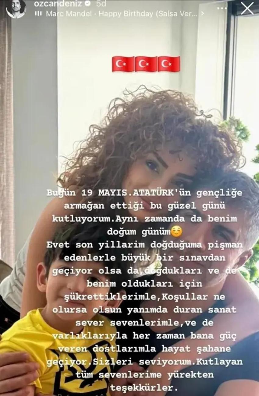 Ailesine göndermeli mesaj! Özcan Deniz doğum gününü kutladı