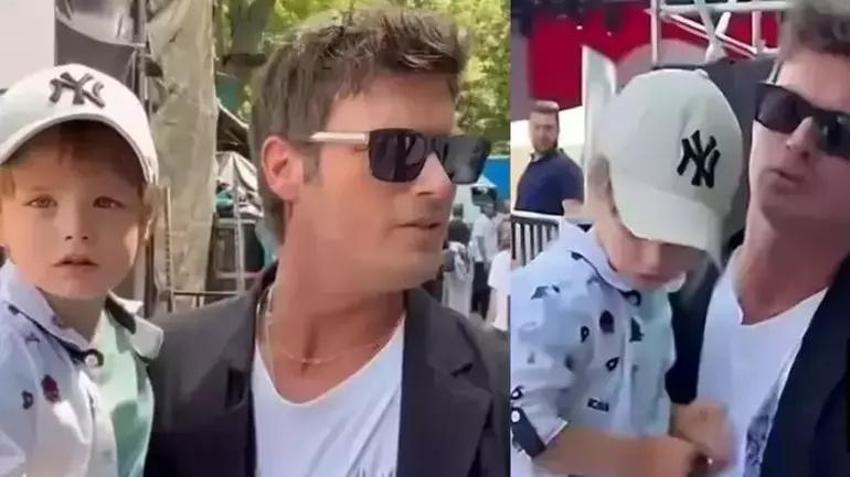 Aynı babası! Kıvanç Tatlıtuğ'un oğlu Kurt Efe büyüdükçe ona benziyor