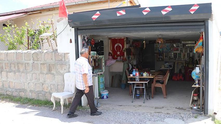 Köy garajını müzeye çevirdi, 40 yıllık birikimini sergiliyor! 'Maziyi burada yaşatıyorum'
