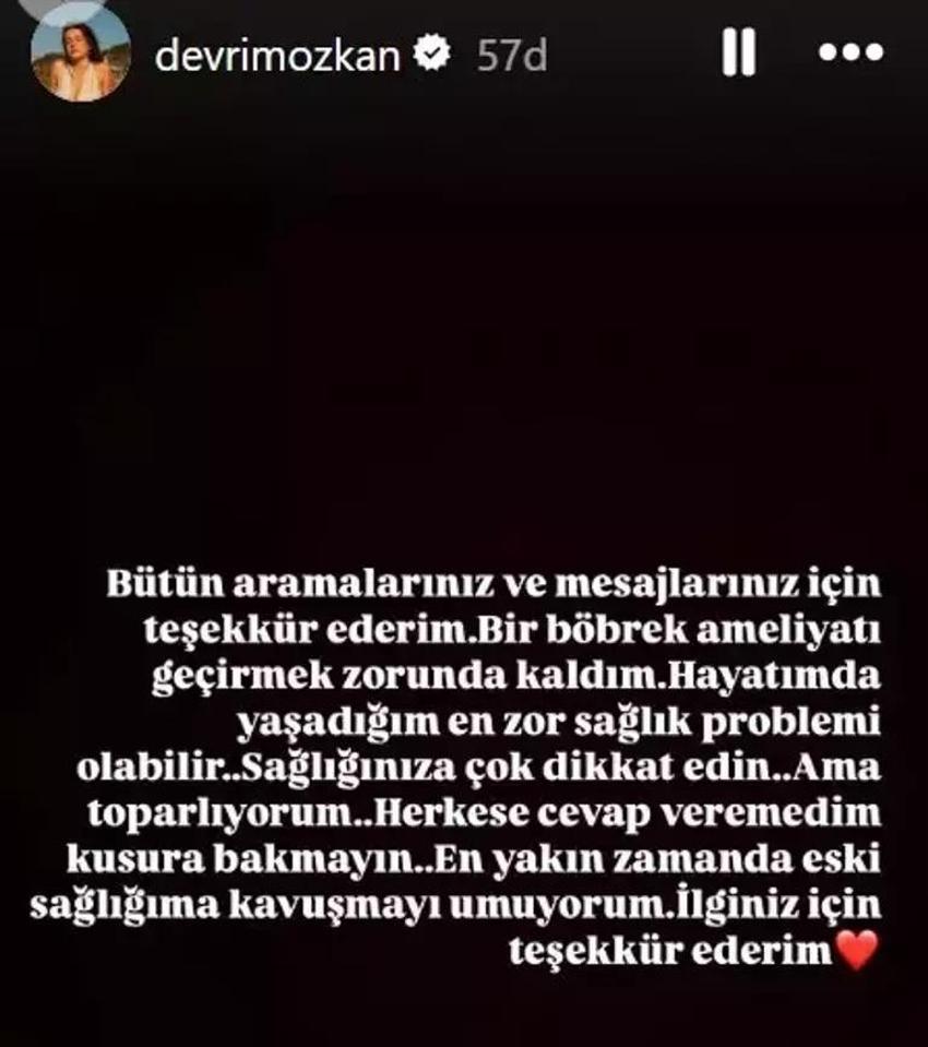 Devrim Özkan'dan ameliyat sonrası ilk paylaşım!