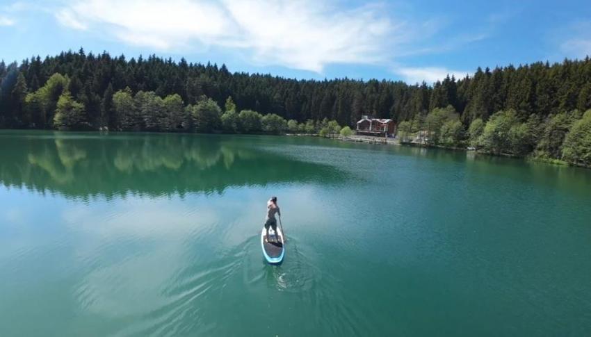 Artvin'de turizme yeni bakış: Kürek sörfü denendi
