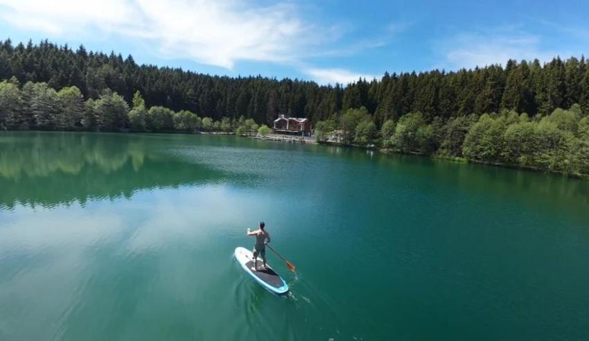 Artvin'de turizme yeni bakış: Kürek sörfü denendi
