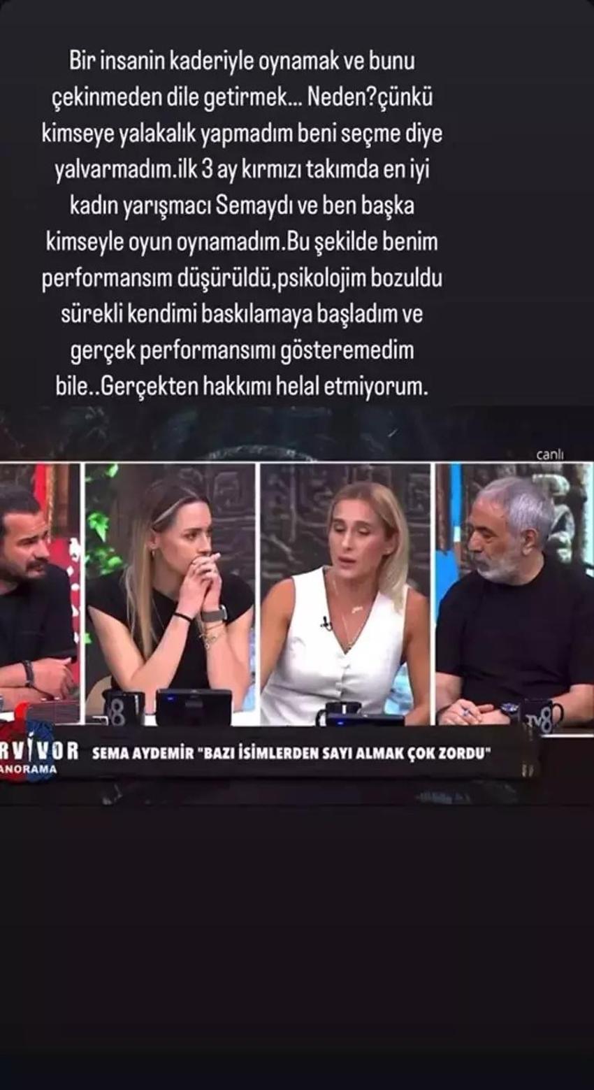 Survivor Sema'nın açıklaması gerginlik yarattı!
