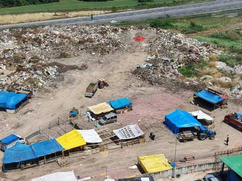 Kocaeli'de akılalmaz görüntü! Kurban satış yeri çöplükte açıldı