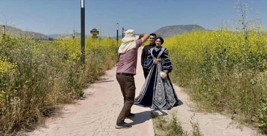 Kaz Gölü yeni evlenenlerin fotoğraf mekanı oldu!