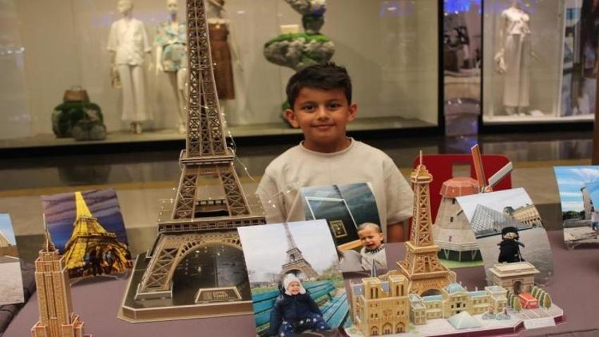 Gördüğü her yerin maketini yapıyor! 7 yaşında hem gezgin hem sanatçı oldu