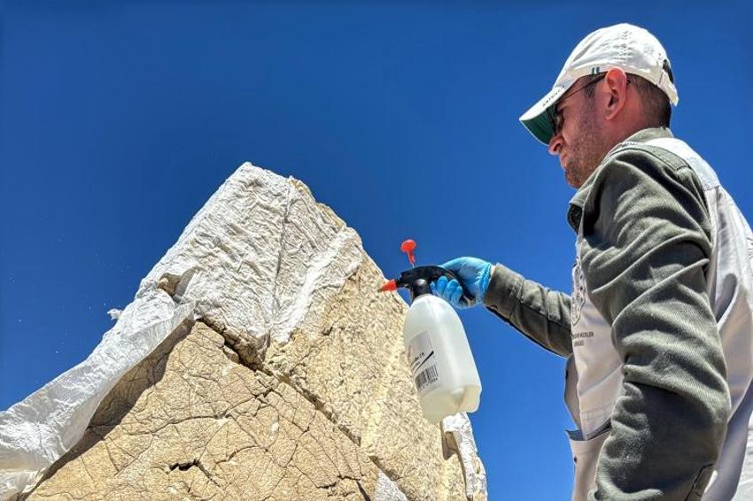 Nemrut Dağı'na nano kireç dokunuşu: Dev eserlere yeni yöntem uygulandı