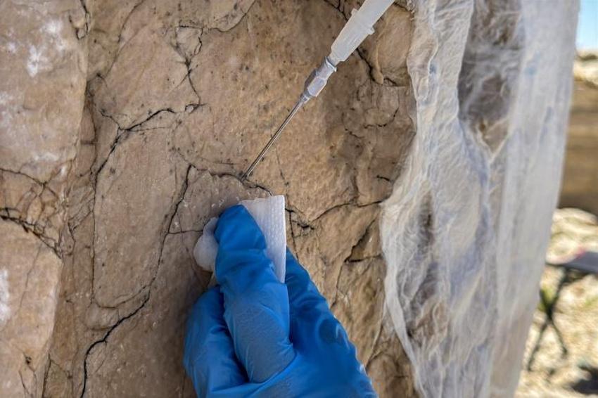 Nemrut Dağı'na nano kireç dokunuşu: Dev eserlere yeni yöntem uygulandı