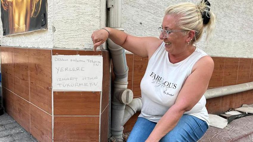 Eskişehir'de kadın kuaförünün yazılı uyarısı işe yaradı! 'Dükkan önlerine tükürmeyin'